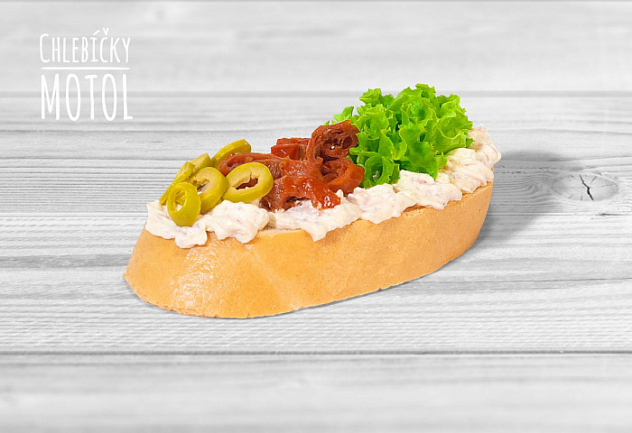 Chlebíček se šunkovou pěnou, italský