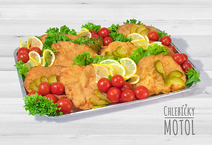 Mísa plná řízků z vepřové krkovice cena za 1.000g
