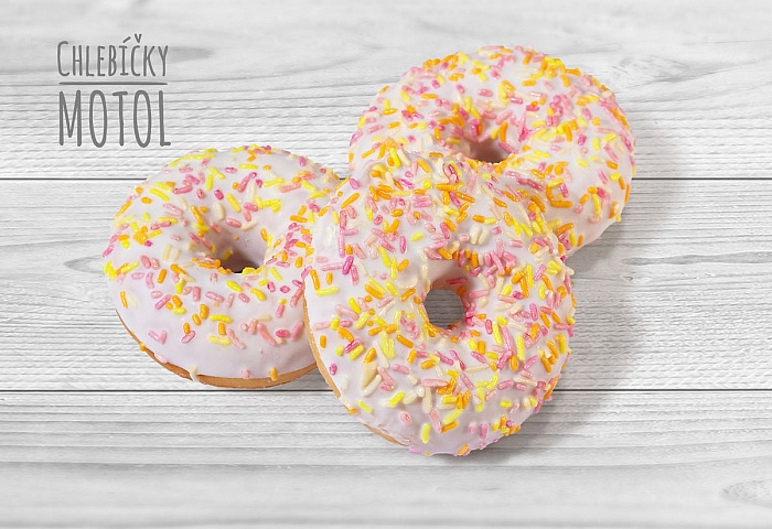 Mini Donut barevný vanilka 22g